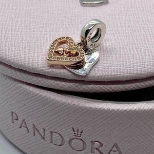 Sparkling Freehand Heart Dangle